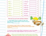 Solving weight problems worksheet