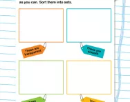 Sorting materials into sets activity