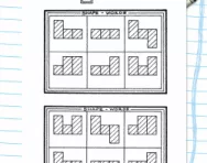 Spelling game shape words activity
