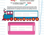 Spelling patterns: ai or ay? worksheet