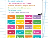 Spelling patterns: ‘er’ and ‘ur’ worksheet