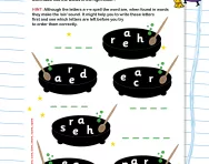 Spelling patterns: jumbled letters ‘are’ words worksheet