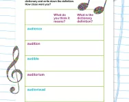 Spelling patterns: the prefix audi- worksheet