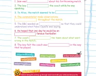 Spelling patterns: the prefix inter- football worksheet