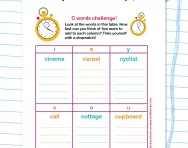 Spelling patterns: words beginning with c