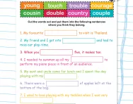 Spelling patterns worksheet: words containing the digraph ‘ou’