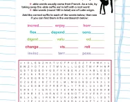 Spelling patterns: words ending -able and -ible