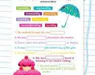 Spelling patterns: words ending -ably / -ibly worksheet