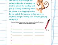 Spelling patterns: words ending -ey worksheet