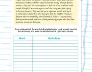 Spelling patterns worksheet: words ending -ous