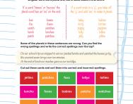 Spelling rules: plurals worksheet