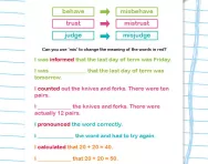 Spelling patterns: the prefix mis-