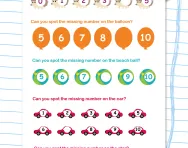 Spot the missing numbers worksheet