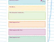 Story writing planning cards worksheet