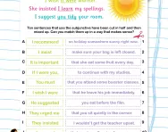 Subjunctive: matching halves of sentences worksheet