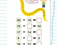 Subtraction to 20 worksheet