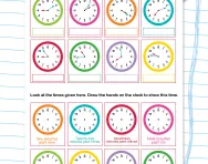 Telling the time to the nearest minute (12-hour clock)