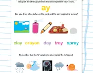 The /ai/ sound: new graphemes worksheet
