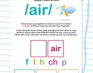 The /air/ sound worksheet