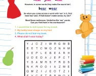 The /air/ sound: find the ‘ear’ words worksheet