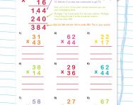 The long multiplication method worksheet