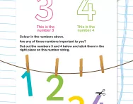 The numbers 3 and 4