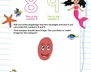 The numbers 8 and 9