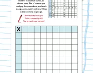 Times tables speed grid activity