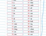 First 100 high-frequency words