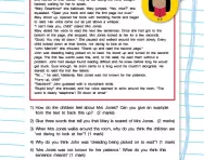 Understanding characters worksheet