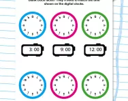 Understanding clock faces to the hour worksheet