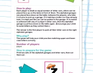 Upper and lower case letters matching game