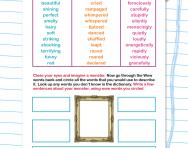 Using a WOW word Bank worksheet