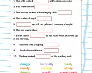 Using adverbs correctly worksheet