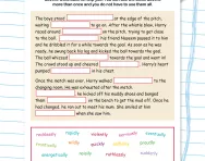Using an adverb word bank