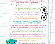 Using brackets to add information football worksheet