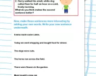 Using descriptive words worksheet