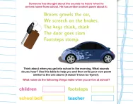 Using onomatopoeia worksheet