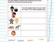 Using powerful verbs worksheet