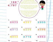 Using the short division method worksheet