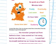 Using time connectives worksheet
