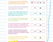 Using times tables to solve division problems worksheet