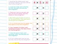 Using times tables to solve multiplication problems worksheet