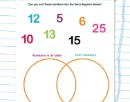 Using Venn diagrams worksheet