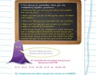Verbal reasoning worksheet: Algebra practice