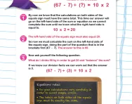 Verbal reasoning worksheet: Equations practice