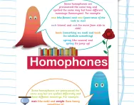 Verbal reasoning worksheet: Homophones and homographs practice