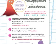 Verbal reasoning worksheet: Identify a number pattern: middle number from outside numbers