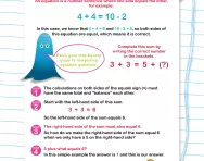 Verbal reasoning worksheet: Introduction to maths equations