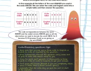 Verbal reasoning worksheet: Letter code-breaking practice